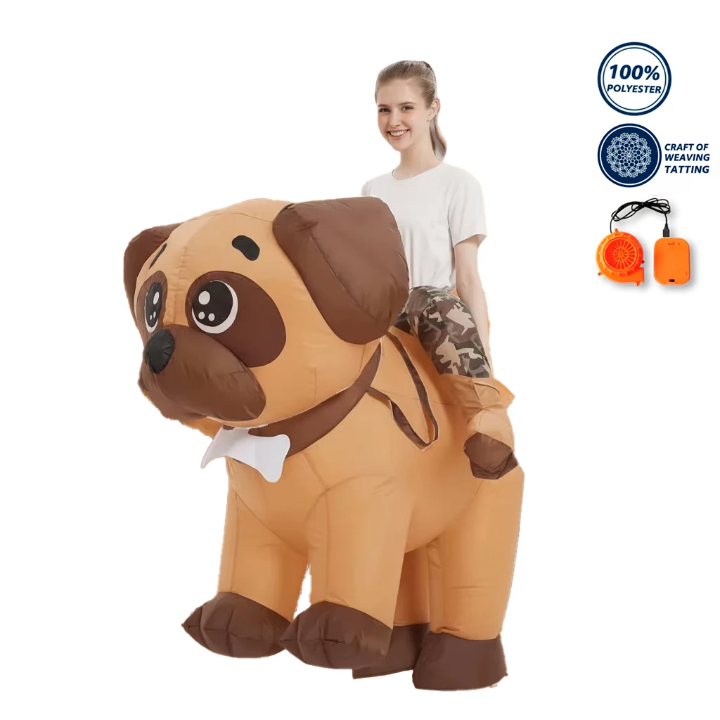 

Adult Inflatable Dog Costume Funny Blow Up Suit Unisex for Party Holiday Gift Cosplay