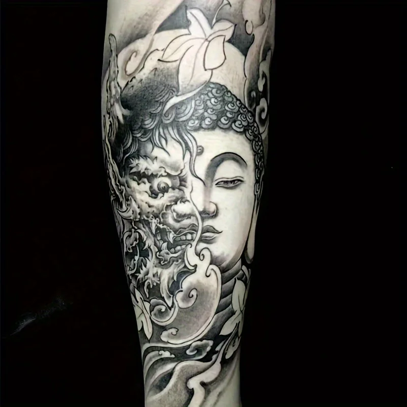 

6 больших травяных тату-наклеек, водонепроницаемых и износостойких, с реалистичными эффектами, для временной татуировки.