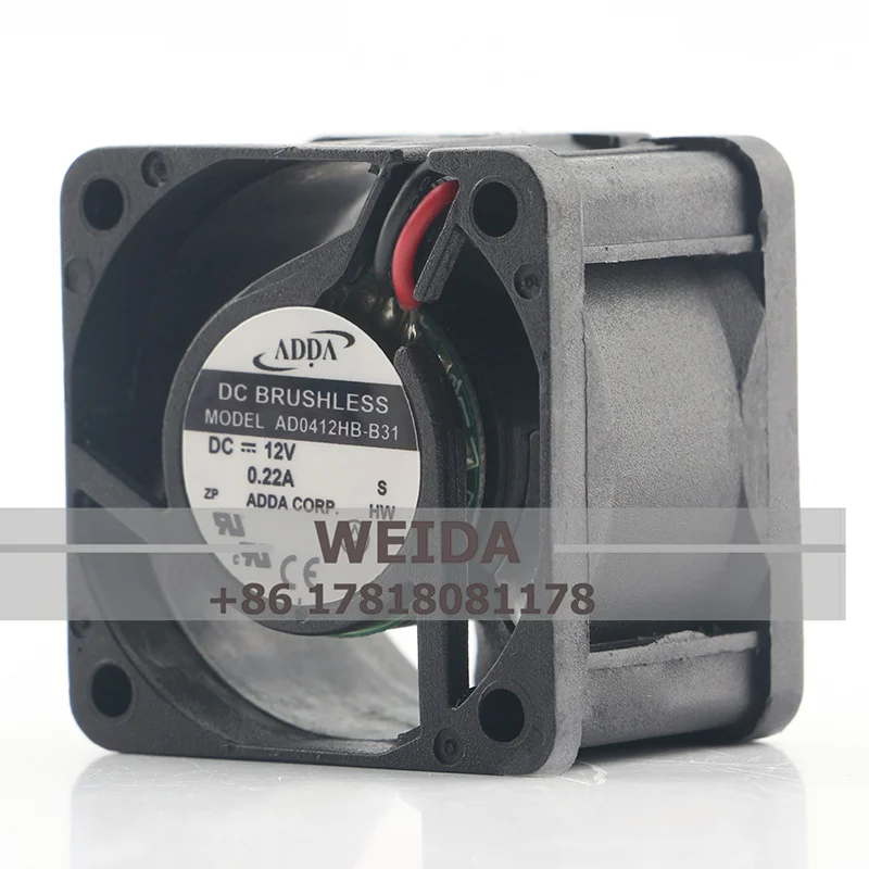 New ADDA 4028 AD0412HB-B31 DC12V 0.22A 4CM 1U chassis ball converter cooling fan  40*40*28MM