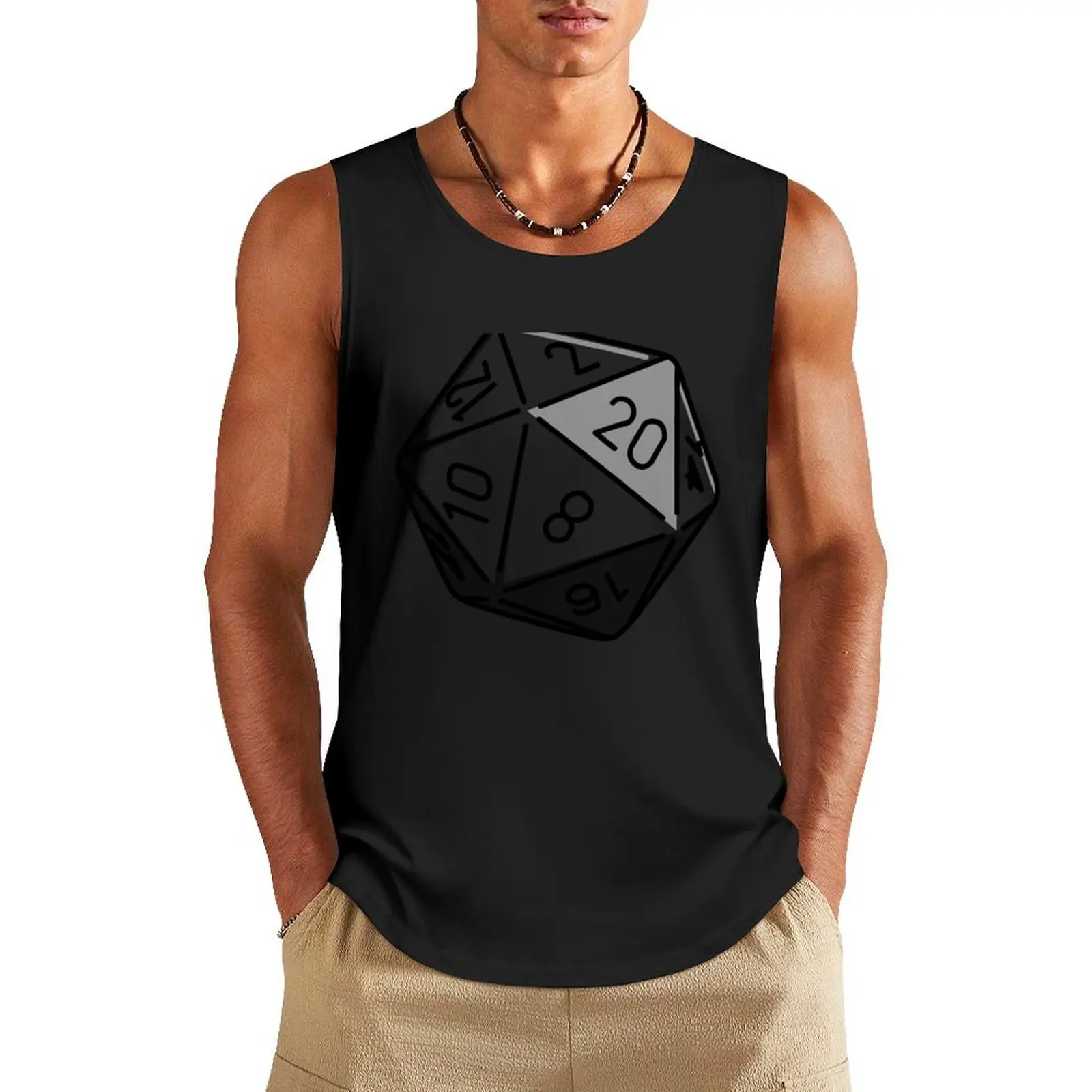 Simple D20 Tank Top fitness clothing for men Sleeveless T-shirt Men's t-shirt