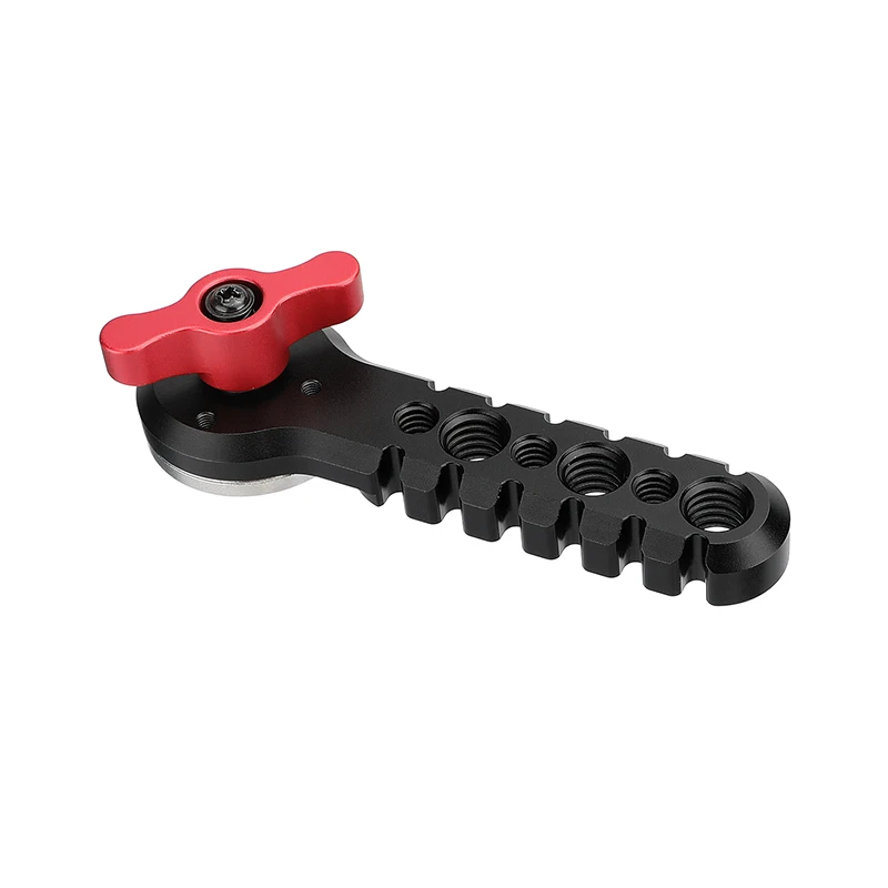 HDRIG Universal Extension Arm Jagged Style With ARRI Rosette Mount M6 Thread Screw Black Knob For DSLR Camera Cage Rig