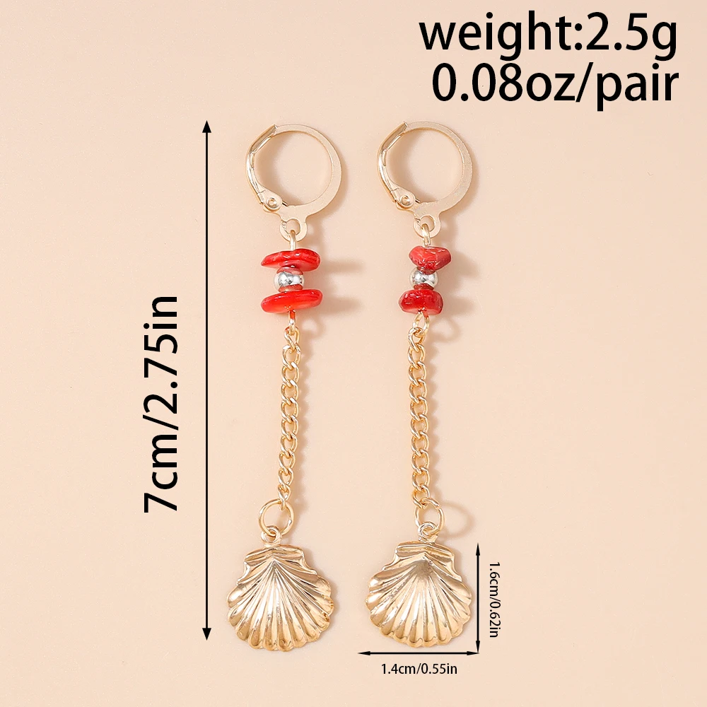 Aihua Mode Sommer Strand Perle Muschel Ohrringe für Frauen Mädchen Nette Boho Seestern Ohrringe Neu In Meer Schmuck Geschenke – Detail 14