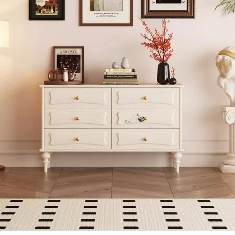 

Комод из цельного дерева во французском стиле ретро, гостиная, ТВ, прихожая, американский черный обеденный боковой шкафчик