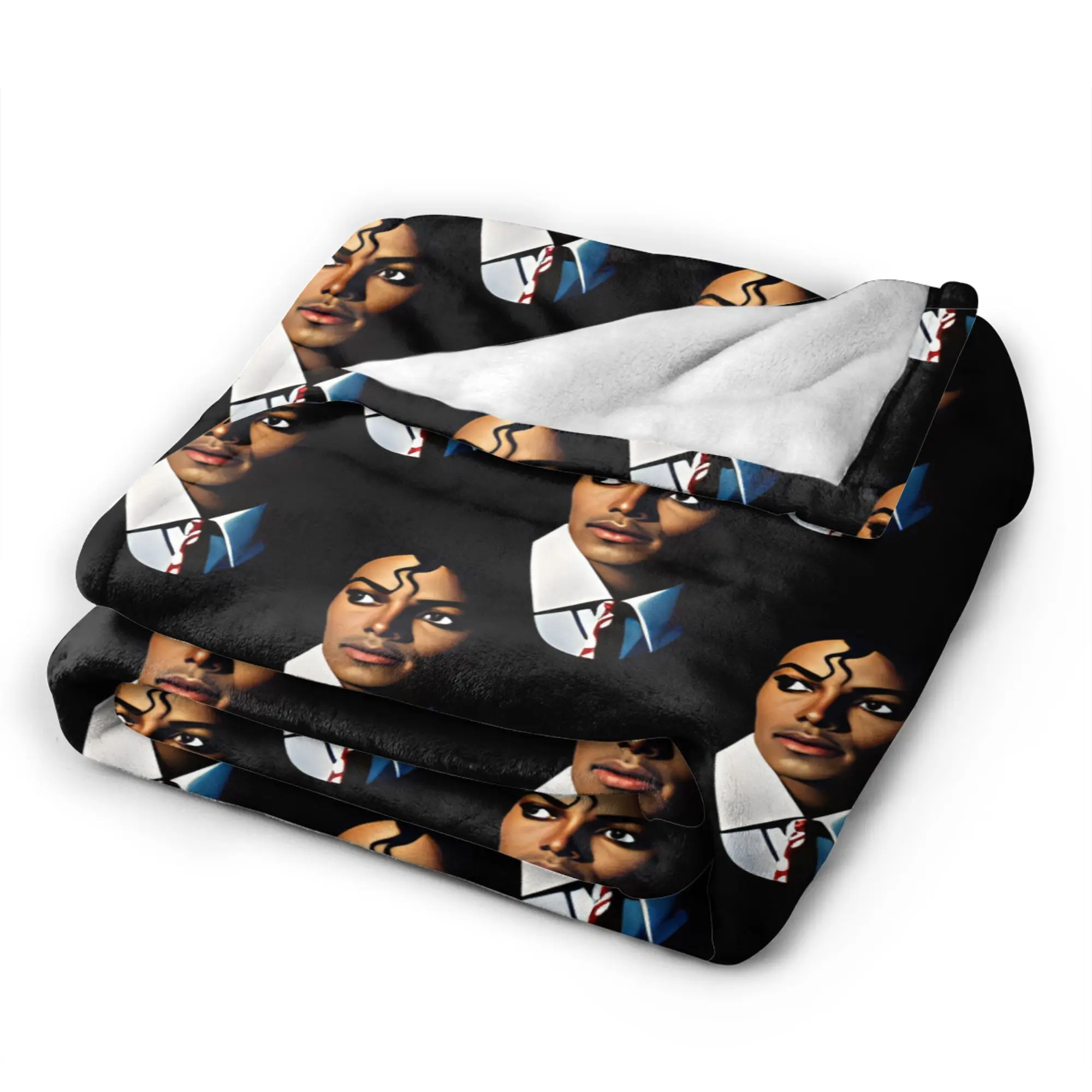 Michael Jackson King of Pop MJ Flannel Blanket Adults  Warm Cozy Throw Blanket Winter Bedroom Bedspread Sofa Bed Cover