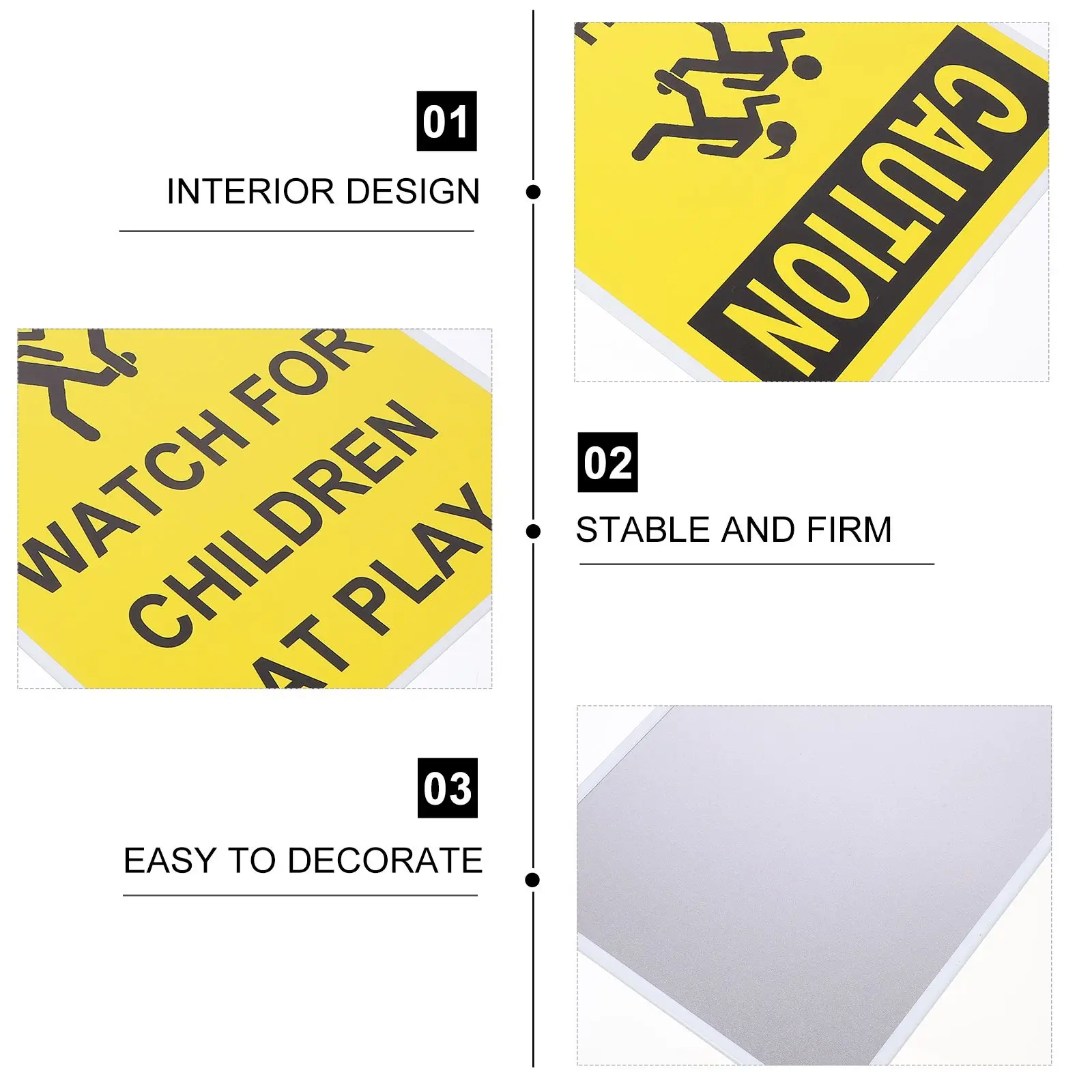 2pcs Signs Traffic Safety Double Sided Reflective Caution Children Playing Slow Sign Metal Traffic Sign