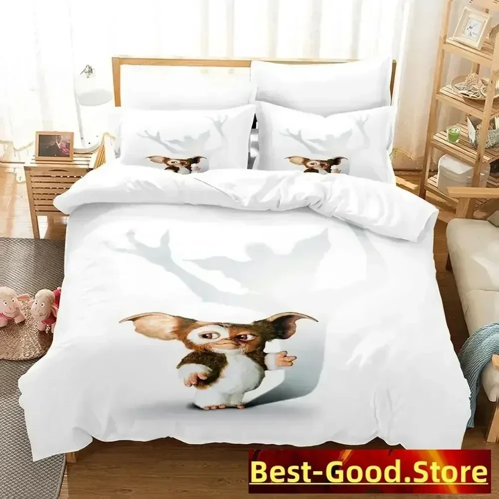 

White Gremlins Bedding Set Single Twin Full Queen King Size Bed Set Adult Kid Bedroom Duvet cover Sets 3D Print Anime