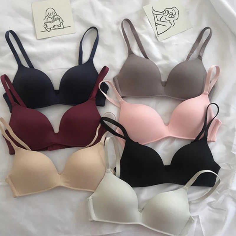 Bra For Women Comfort Wireless Gather Sexy Underwear For Women Push Up Simple Lingerie Seamless Brassiere Bralettle