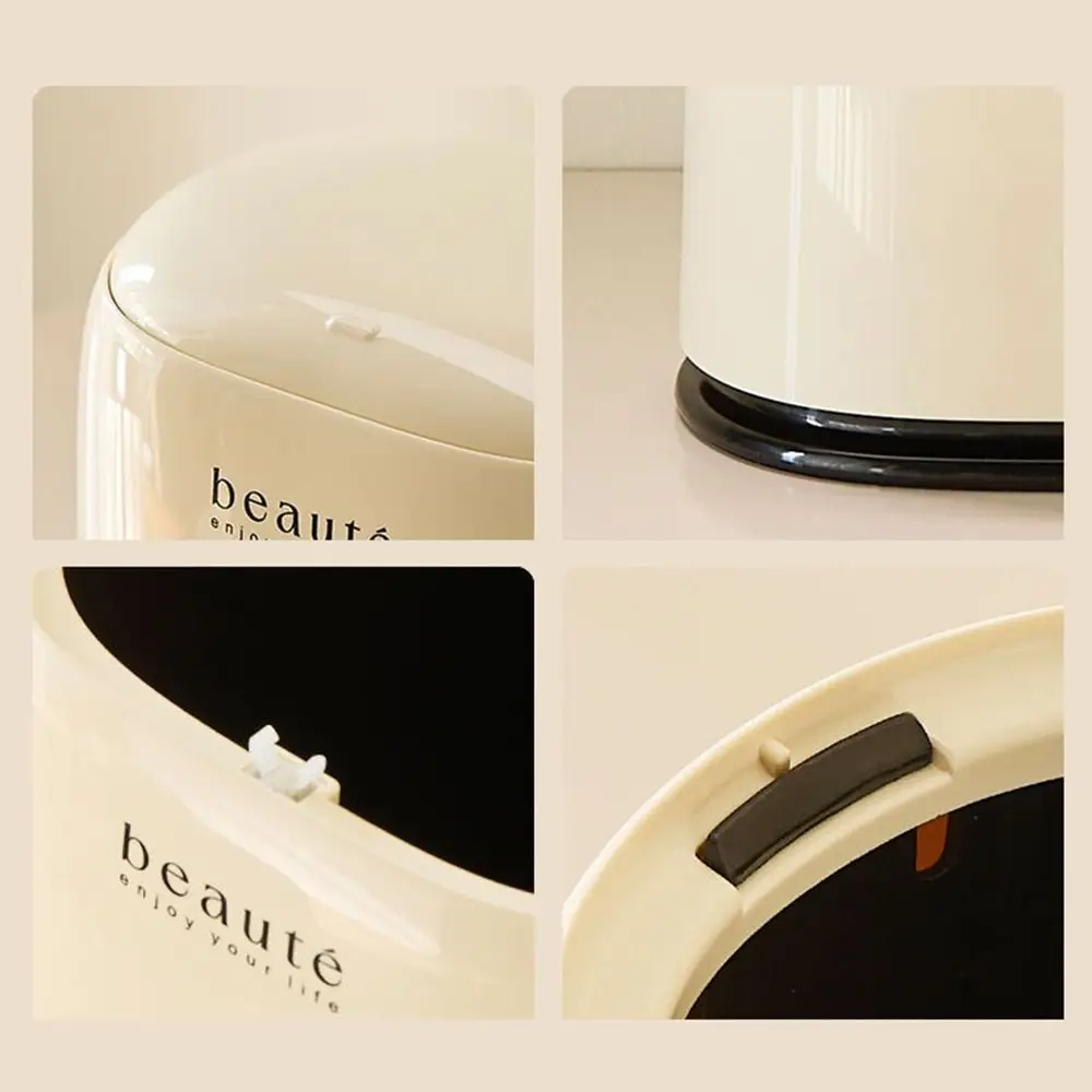 

Creative Desktop Garbage Bin Large Capacity Press Style Bathroom Organizer Portable Sealed Desktop Storage Box Desktop Ornaments