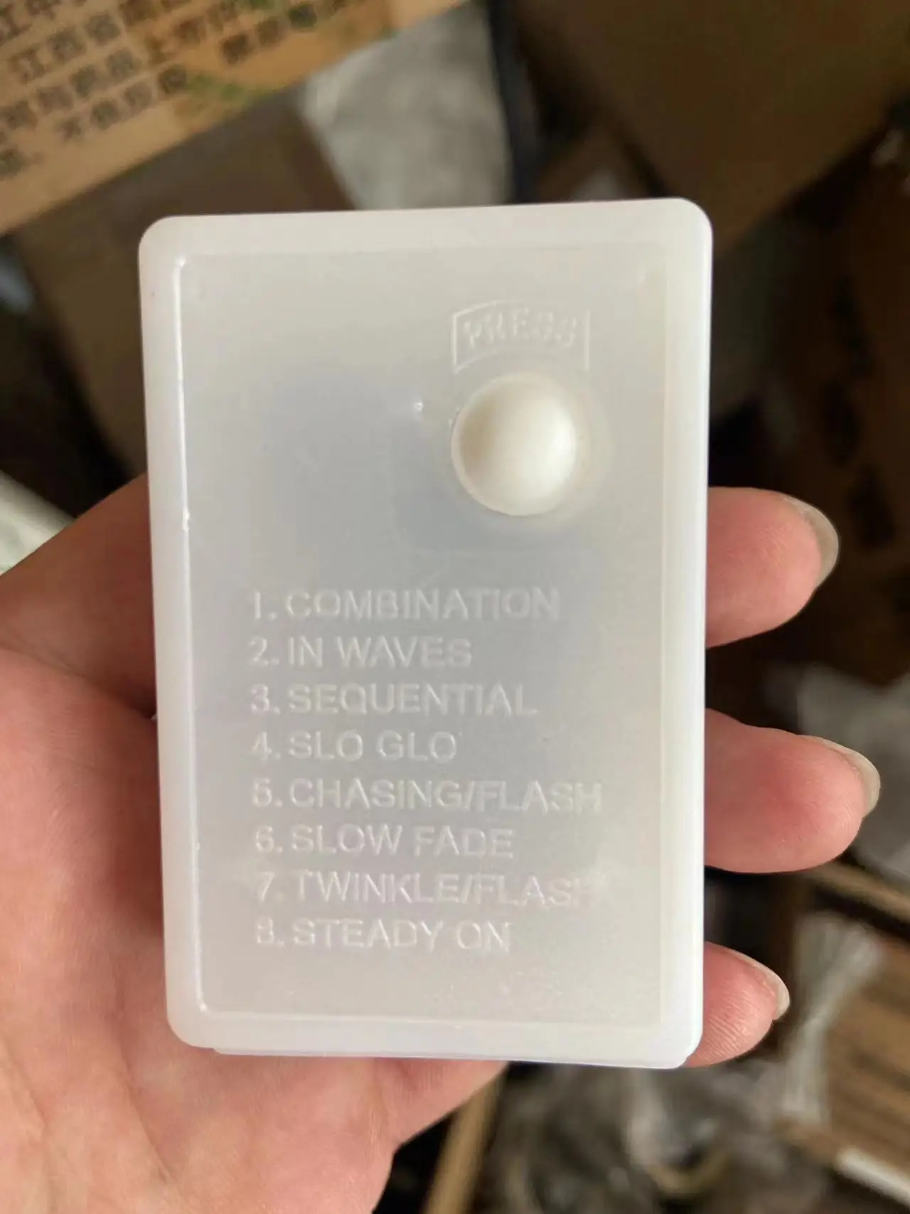 Regulador de intensidad automático para luces de Navidad, controlador de sprogramas de ajuste de luz para color, cadena de luces, 8 modos, EK-04