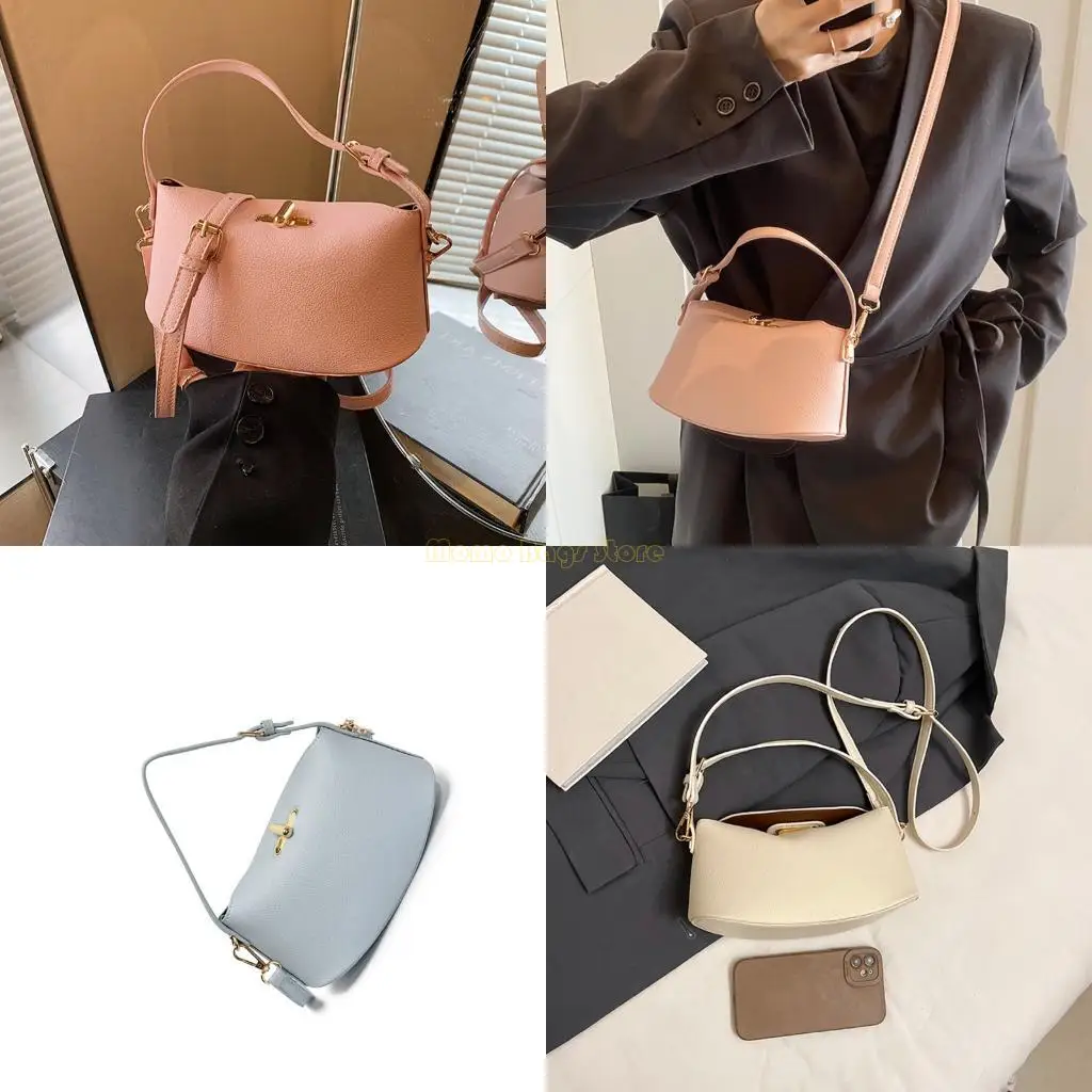 

X90D Women Bag Retro Shoulder Bag PU Leather Crossbody Bag Female Bucket Bag
