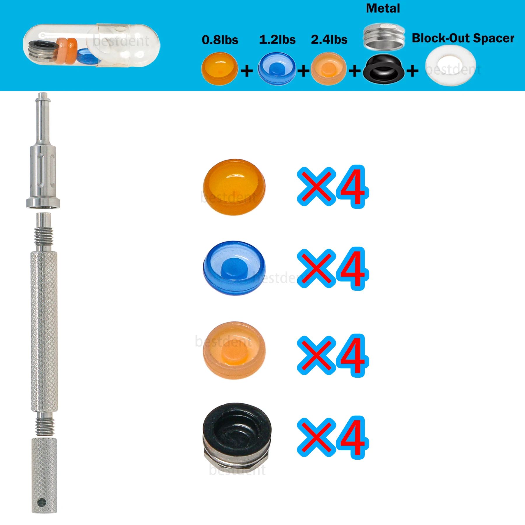 

Implant Universal Retention Caps Insertion Extraction Remove Locator Core Tool