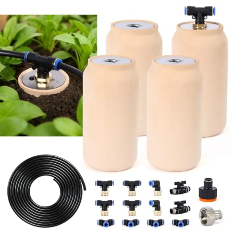 

Garden irrigation: ceramic olla watering devices terracotta color automatic drip self-watering for plants during vacation 30oz