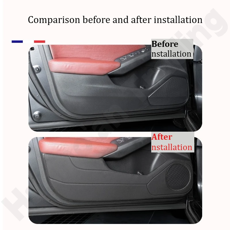 

for Honda Civic/Integra/CR-V 2017~2026 Car door anti kick pad/thickened leather anti-wear door panel protective pad