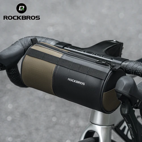 ROCKBROS-bolsa para bicicleta, bolsa reflectante para manillar, capacidad de almacenamiento, multifuncional, portátil, bolso de hombro de 1,7l, accesorios para bolsa frontal