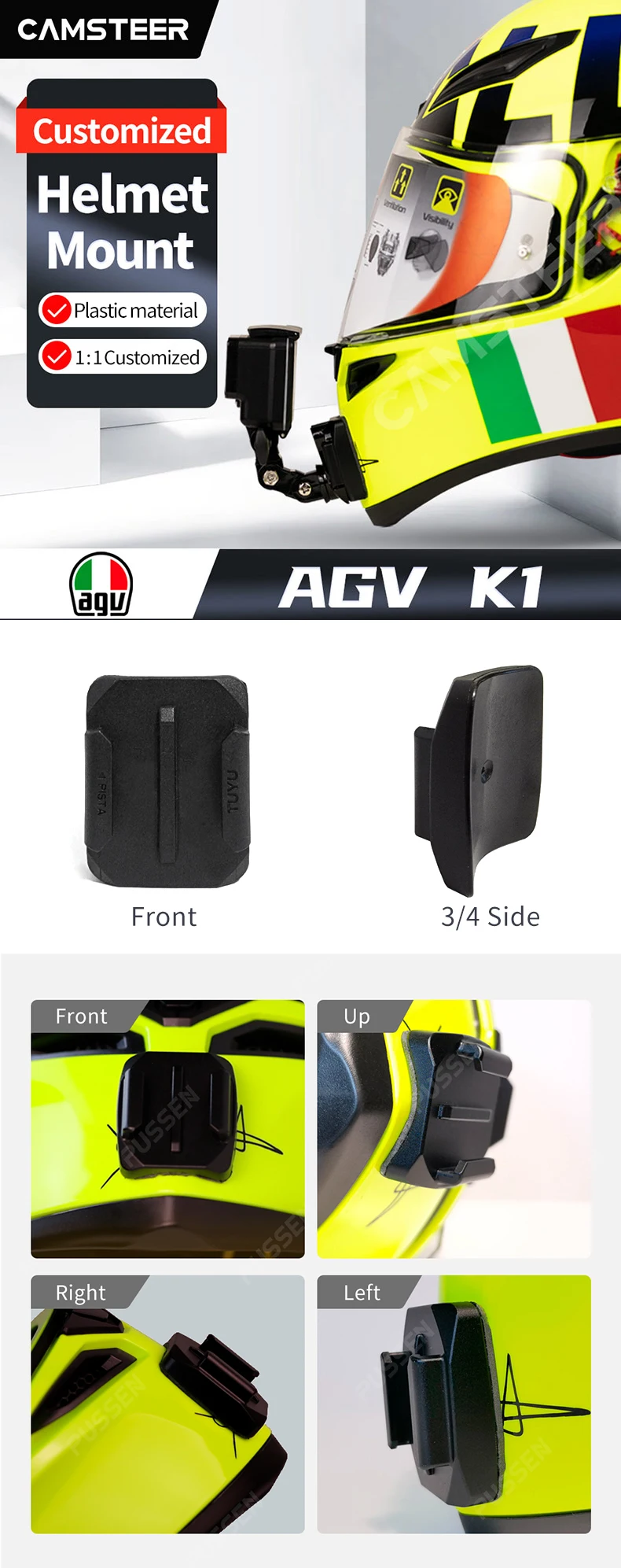 Motorrad Maßgeschneiderte Helm Kinn Halterung für HJC Shoei X14 NXR RF1400 Agv Arai Für GoPro 13 12 11 Insta360 Ace Pro2 X4 X3 DJI 5Pro – Detail 7