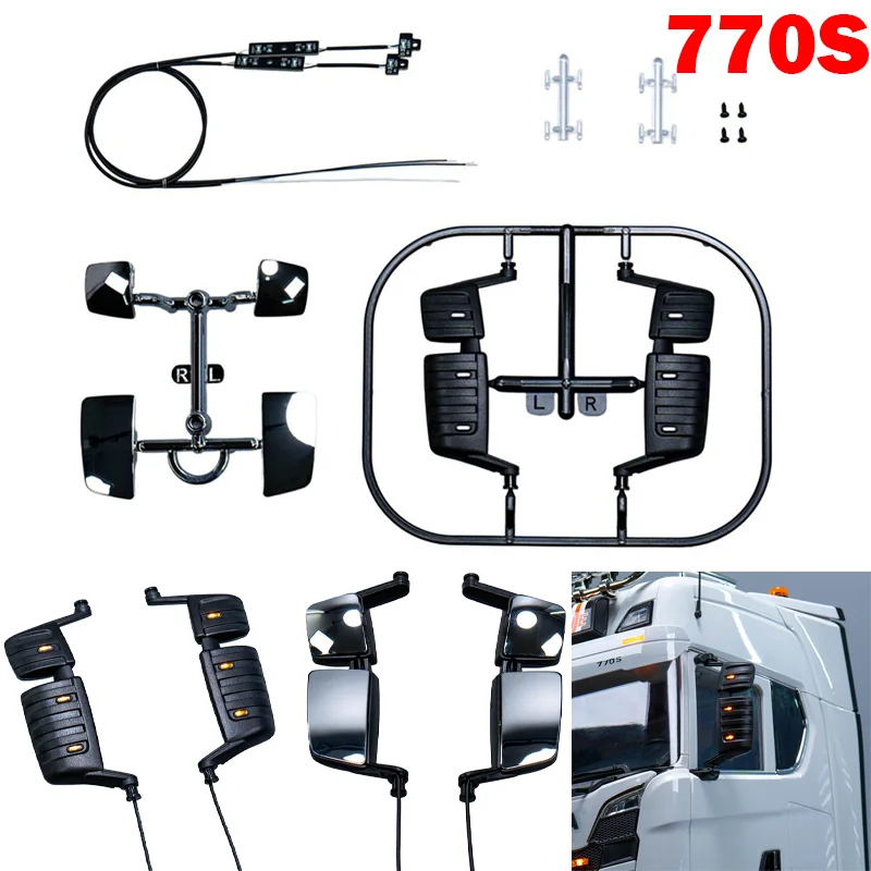 

RC Truck LED Rearview Mirror for 1/14 Tamiya SCANIA 770S 56368 Model Car DIY Parts