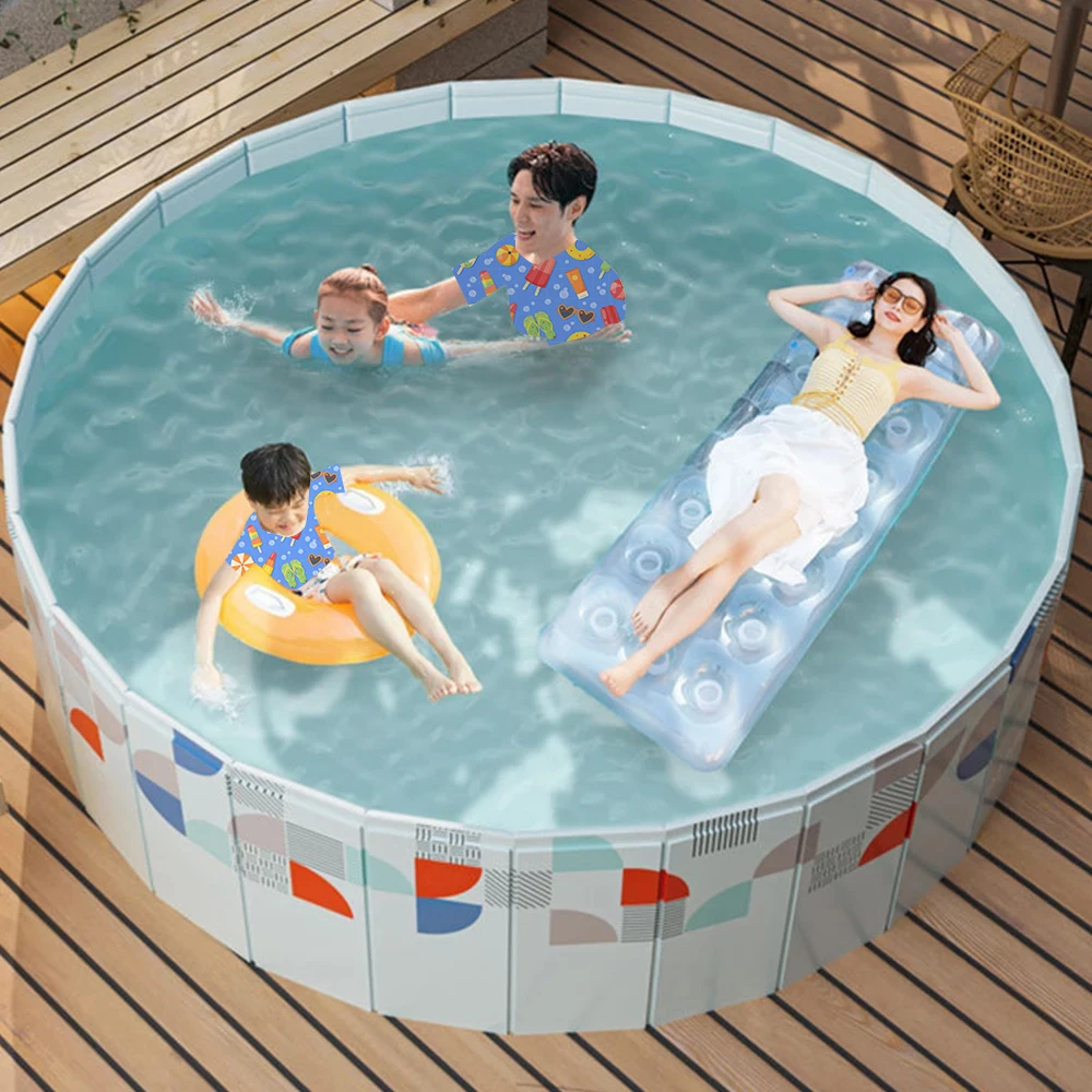 Piscina non gonfiabile Piscina pieghevole in PVC Famiglia Casa Giardino esterno Cortile Sport acquatici Piscina per feste Regalo per bambini