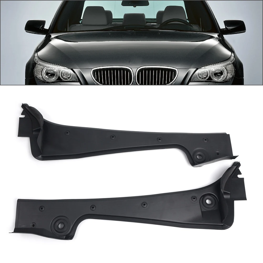 

1 Set Car Windshield Wiper Vent Cowl Grilles Grille Panel ABS Plastic For BMW 5 Series E60 E61 2003-2010