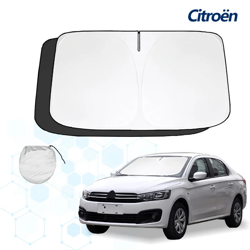 Car Windshield Sun Shade For Citroen C-ELYSEE Sunshade Summer Visor Protector Foldable Blocks UV Rays Protection Accessories