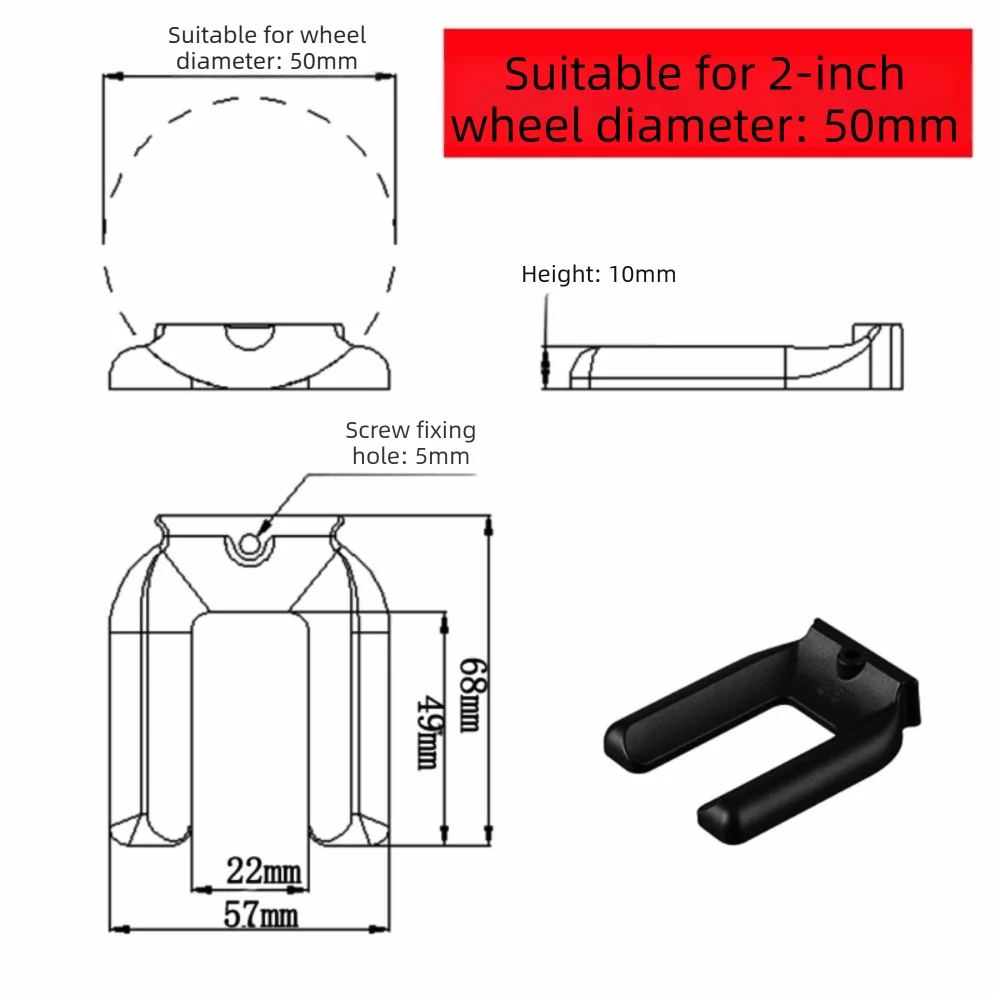 Durable Rubber Office Chair Wheel Stopper Wear-resistant Anti Vibration Furniture Legs Anti-slip Pad Chair Roller Feet Mat Chair