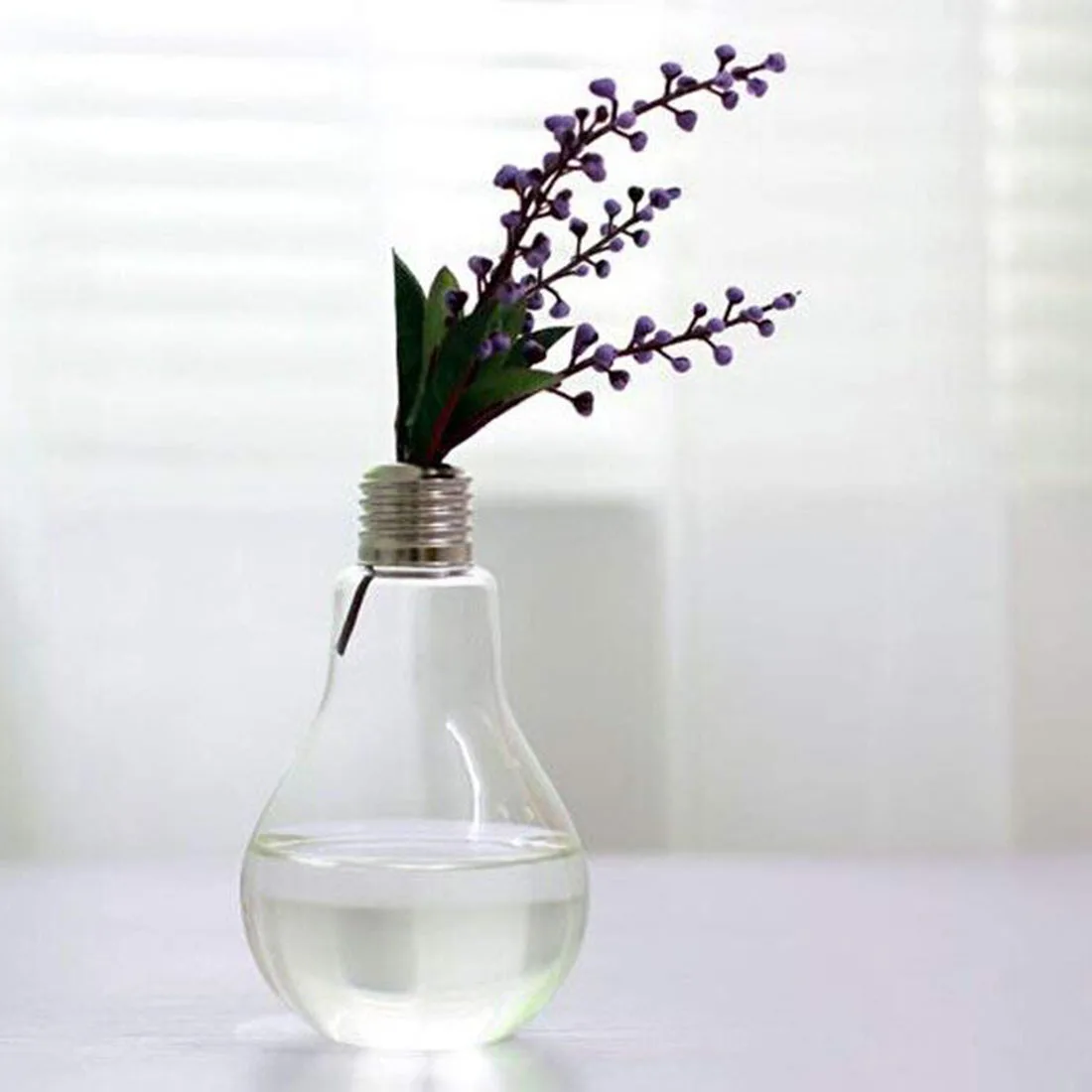 Transparent Glass Bulb Shape Table Vase for Plants Flowers Home Garden Wedding Decoration