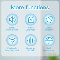 -A96P IP67 Water Immersing Sensor Tuya Zigbee Flood Water Leak Detector Smart Alarm Security Soaking Sensor For Smart Home