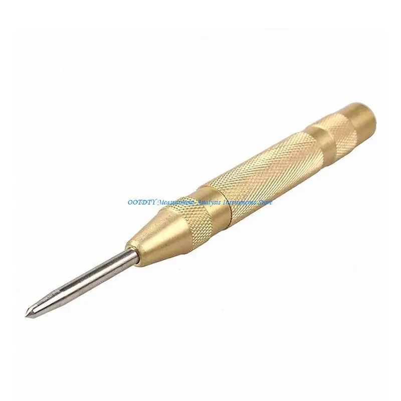 

367D New 5'' Automatic Center Pin Spring Loaded Marking Starting Hole Tool Gold