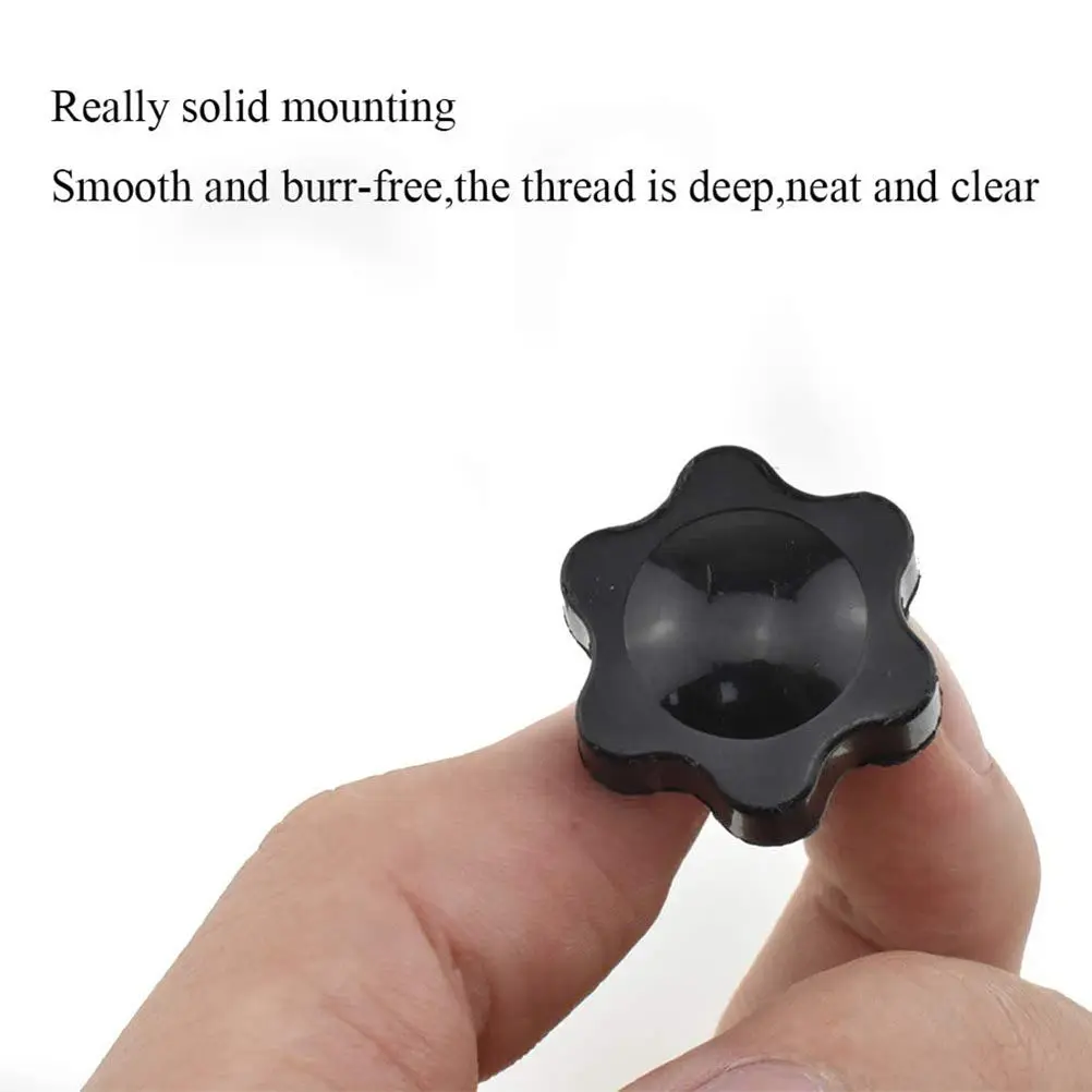 10Pcs Plum Clamping Screw Knobs Threaded Handle Handgrips for Lathe Machine Adjustment Wear Resistant Carbon Steel Replacement