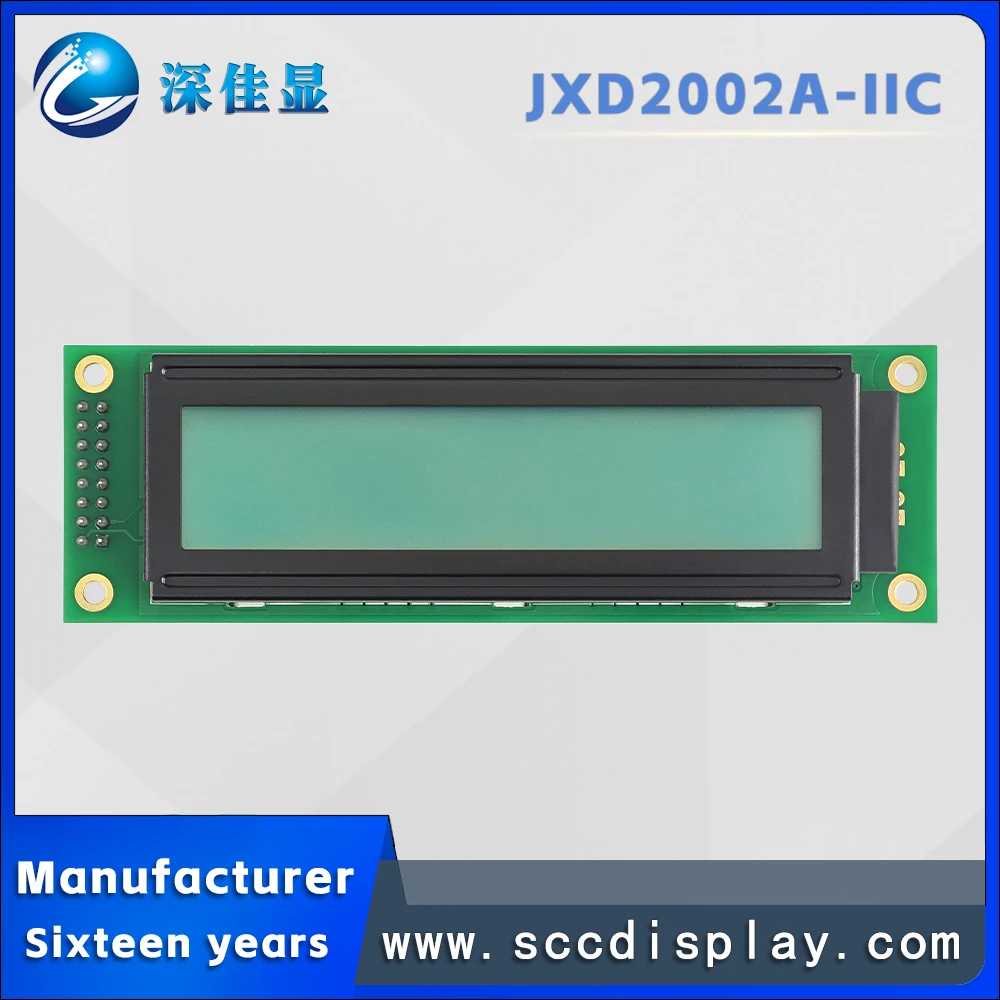 Russian language LCD 20*2 character dot matrix screen JXD2002A-IIC FSTN White Positive IIC/I2C with backlight LCM display module