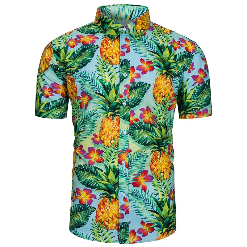 Tropics Binkini Meisjes Grafische Shirts Voor Mannen Kleding 3d Bedrukt Hawaiiaans Strand Shirt Met Korte Mouwen Y 2K Tops Kleding Revers Blouse