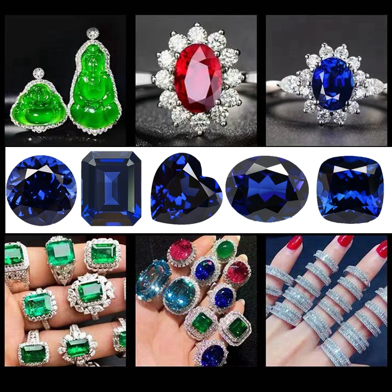 Top Quality Blue Sapphire Stone Loose Gem Test Mohs Hardness Gem For Jewelry Making/Collection Setting Ring Pendant