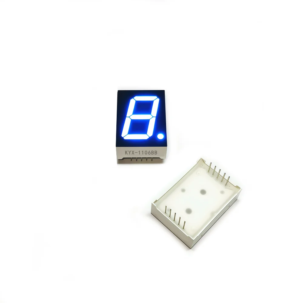 10 Pçs/set 1 Polegada 1Bit Módulo Digital de Luz Vermelha KYX-1106AS/BS 10Pin 24*34*10.5MM LED Digitron Ânodo Cátodo Comum Tubo Digital ﻿