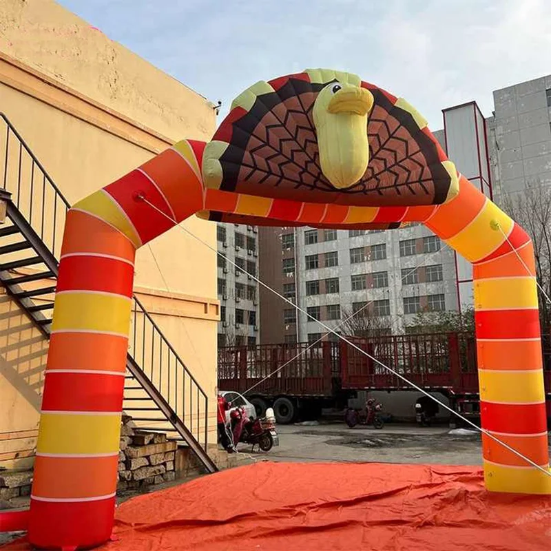 Outdoor decoration Inflatable Turkey Arch, giant inflatable Turkey arch for pub/holiday decorations