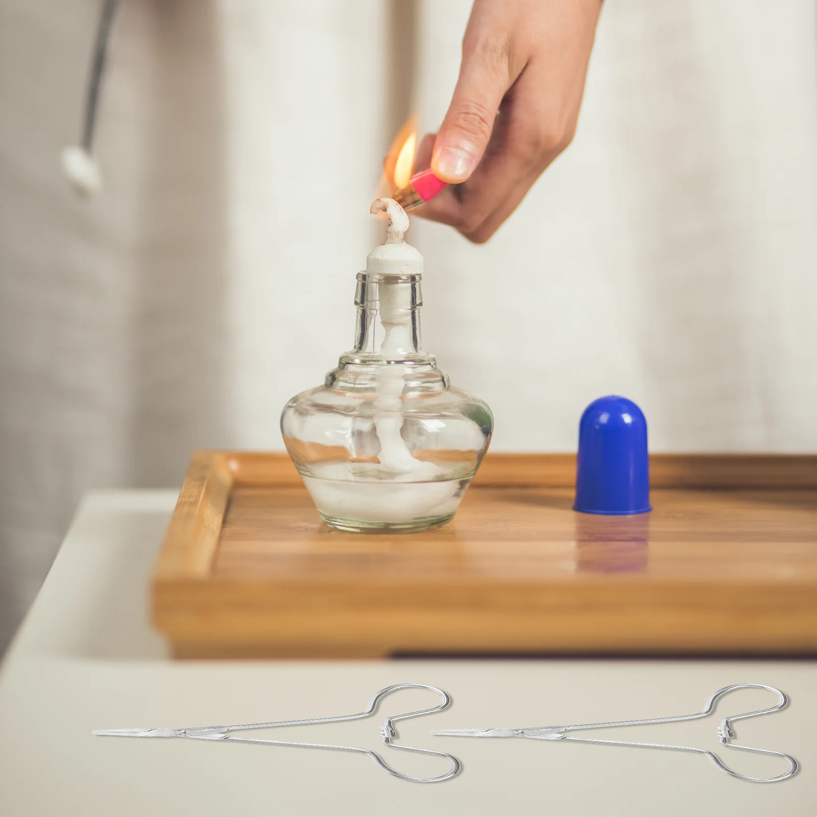 

4Pcs Dog Ear Hair Clamp Stainless Steel Cupping Pliers Professional Grade Pet Epilating Forceps Durable Non Slip Design