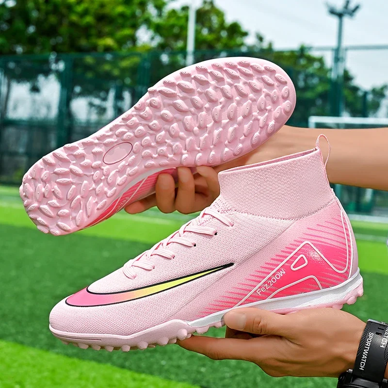 

Новые мужские футбольные бутсы с длинными шипами, удобные для тренировок, дышащие, нескользящие, для улицы, для взрослых и подростков.