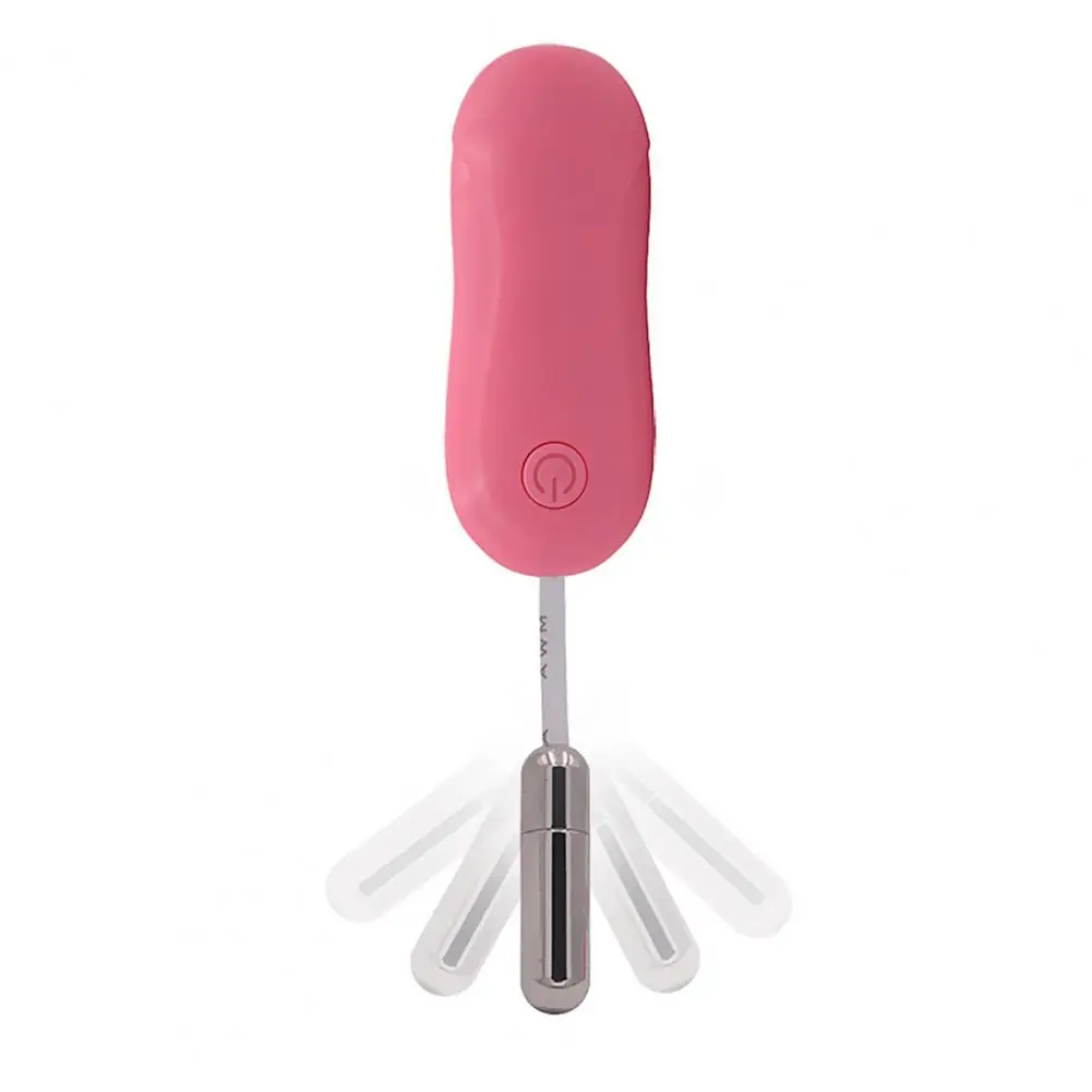 Mini Urethra Vibrator Pink Dilator Stainless Steel Waterproof Plug Urethra Probe Vibrating Egg 10 Frequency Masturbation Sex Toy