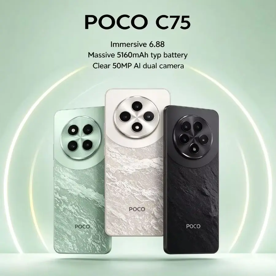2026 NEW POCO C75 Factory Unlocked Smartphone Global Version 8GB RAM 256GB ROM 6.88 Inch 120Hz High Refresh Rate HD Display