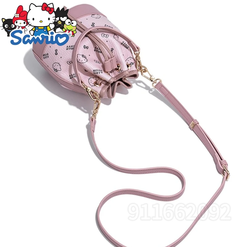  Hello Kitty New Women's Mini Shoulder Bag Luxury Brand Original Women's Mini Handbag Pink Fashion Print Women's Bag