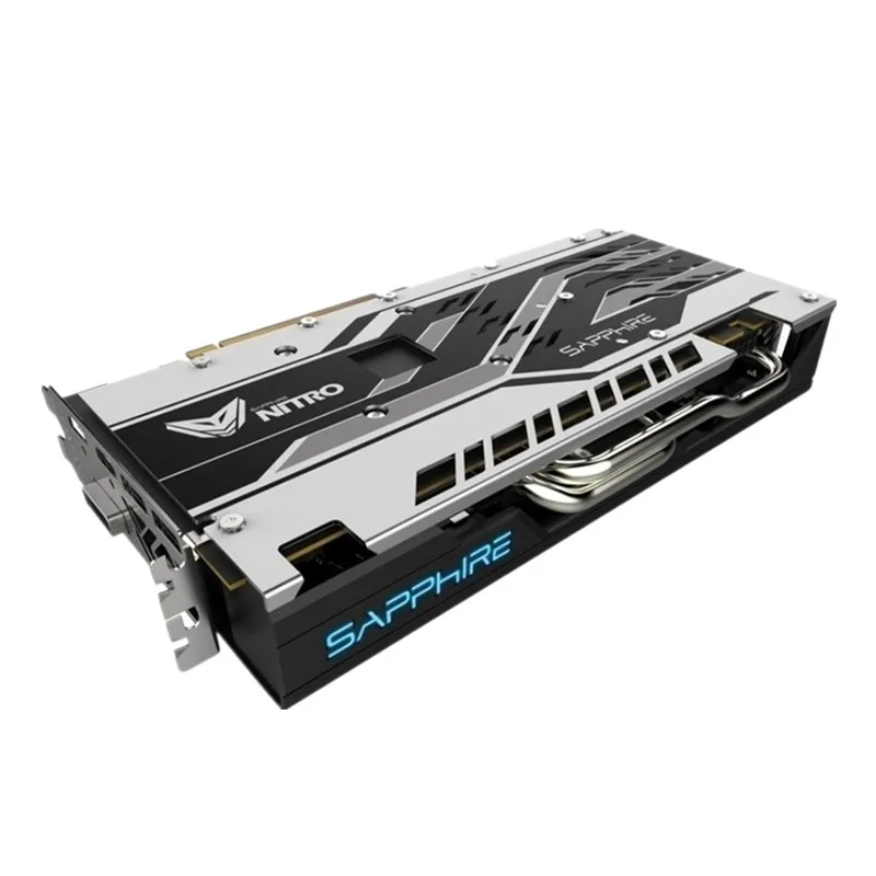 SAPPHIRE-tarjeta gráfica Original RX 580 8G NITRO, tarjeta gráfica de juego RX 580, GDDR5, tarjeta de función de Efecto de lámpara RGB de 256 bits, 35% de descuento