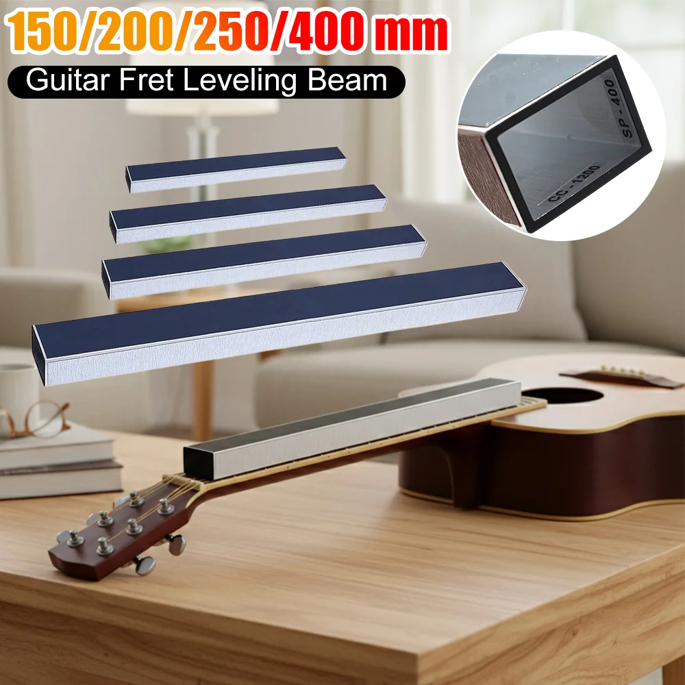 Pro Luthier Repair Tool with Sandpapers Bass Guitar Leveler Leveling File Tool for Guitar Repair Polishing & Maintenan