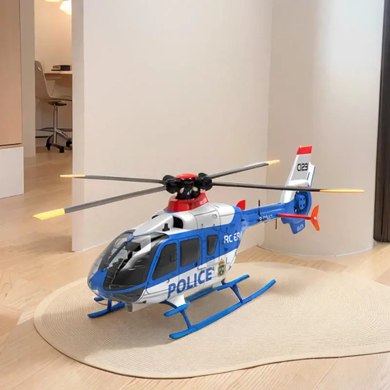 E135 helicóptero de controle remoto modelo de aeronave simulada 3 engrenagens dupla sem escova acionamento direto avião rc de seis canais brinquedo ao ar livre