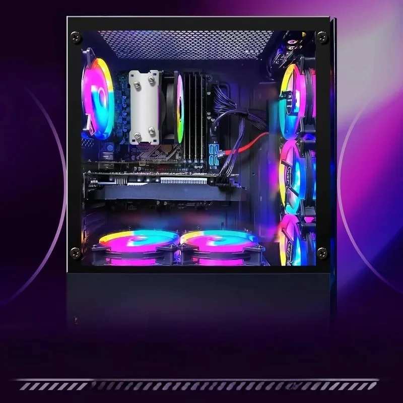 كمبيوتر مكتبي للألعاب، GeForce RTX 2060 6G، AMD Ryzen 5 2600 حتى 3.9G، 16G DDR4، 512G SSD، 600M WiFi، BT 5.0، R
