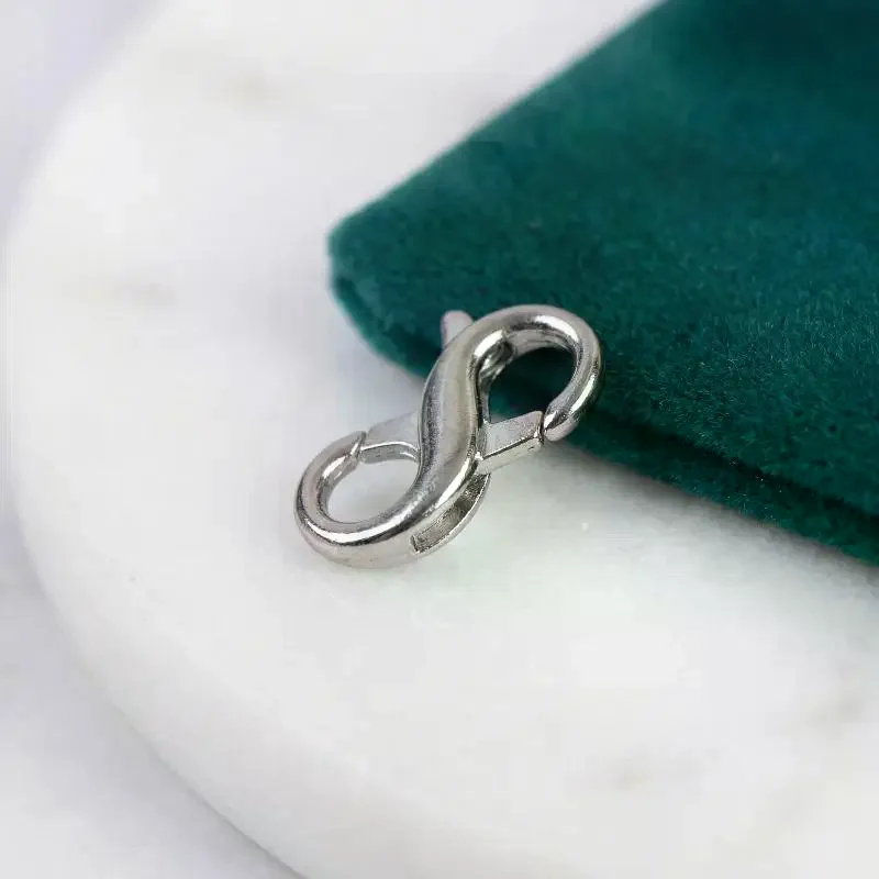Strong Figure Eight Lobster Clasp for Keyring DIY Jewelry Projects Easy to Use Metal Closures Accessories