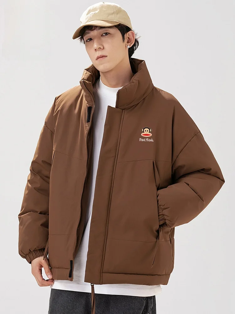 

PaulFrank Thiened Retro Cotton Jaet Men's Winter Coat Warmth Insulation Large Mouth Monkey Anti-Cold Outerwear Coat
