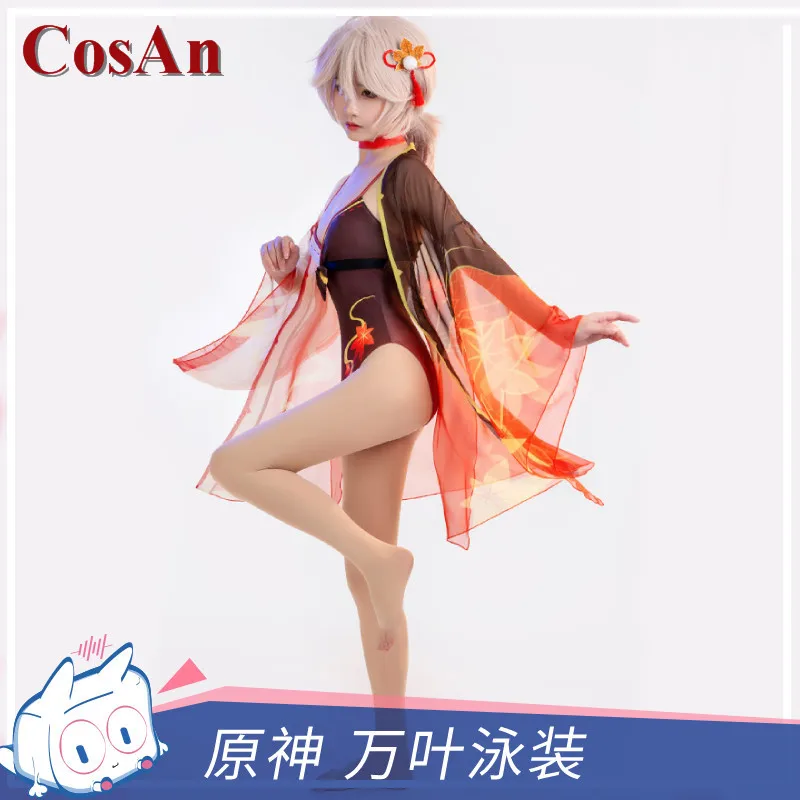 

CosAn Game Genshin Impact Kaedehara Kazuha Cosplay Costume Sweet Lovely Hot Spring Swimsuit Activity Party Role Play Clothing