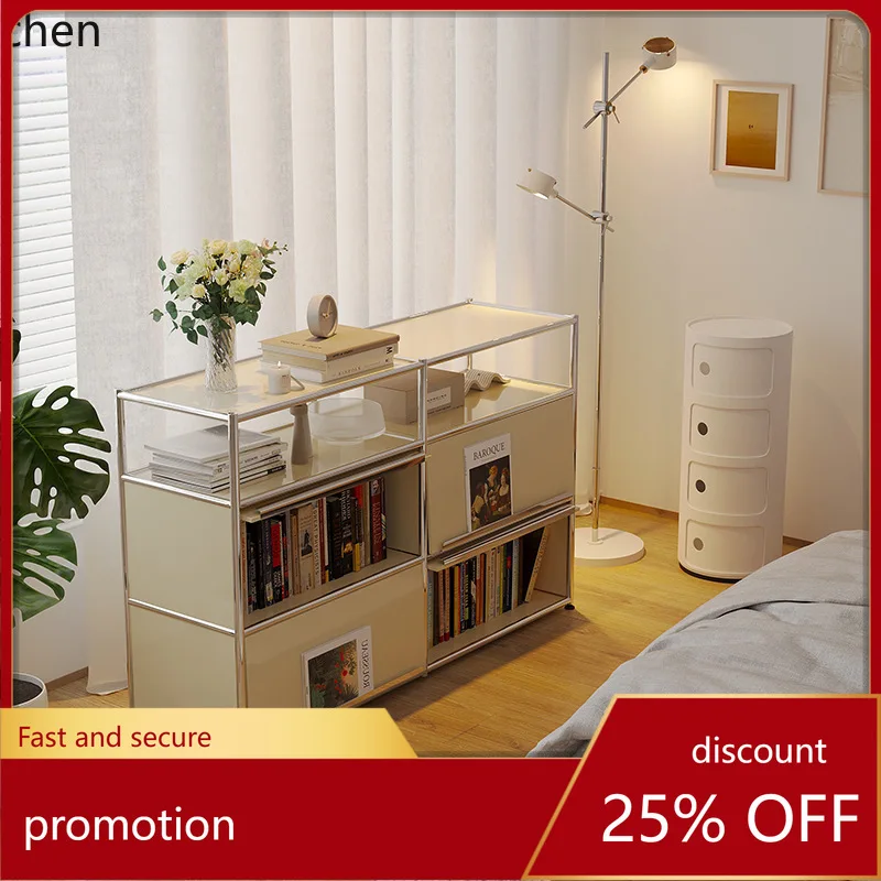 

CZ Vintage Home Bedside Table Stainless Steel Magazine Rack Small Bedroom Bookshelf