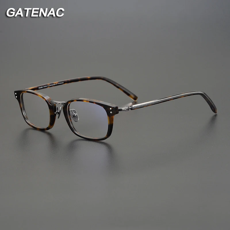 Vintage Acetate Glasses Frame Men Ultra Light Retro Myopia Prescription Optical Eyeglasses Women 2023 New Luxury Brand Eyewear