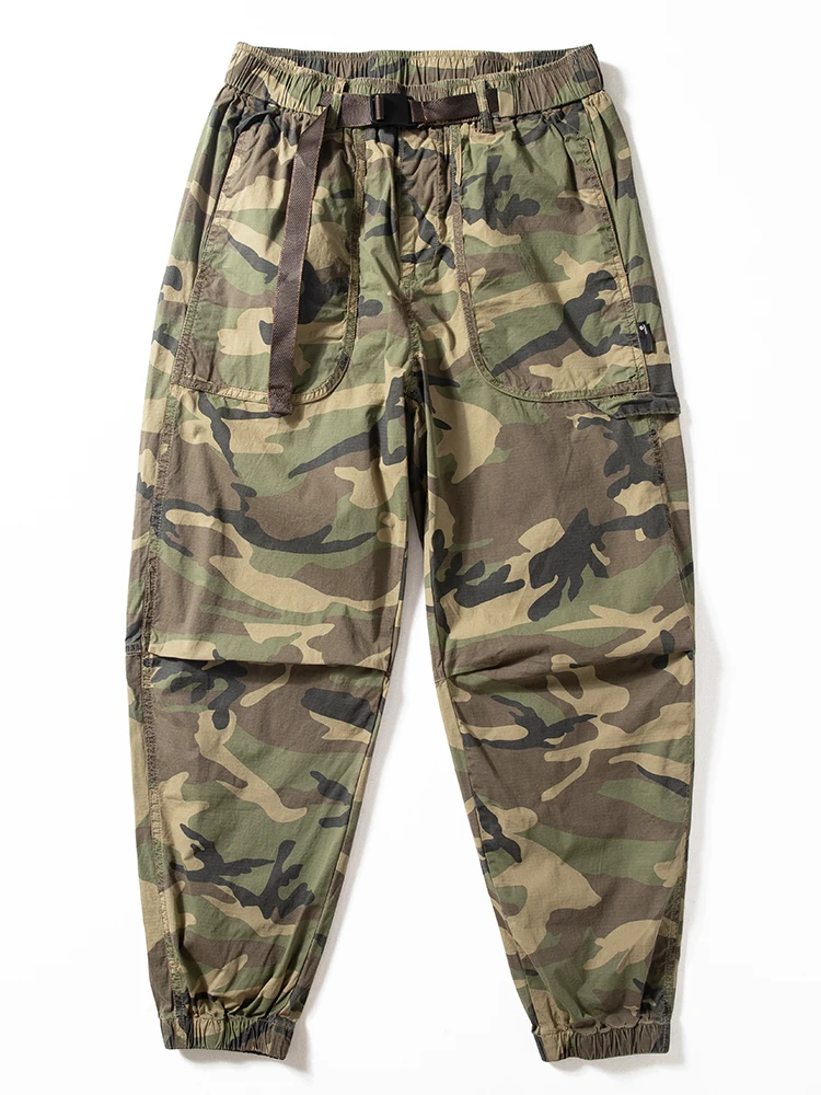 

Мужские камуфляжные брюки, весенне-осенние, новые, из чистого хлопка, слегка эластичные, модные, повседневные, свободные, рабочие брюки