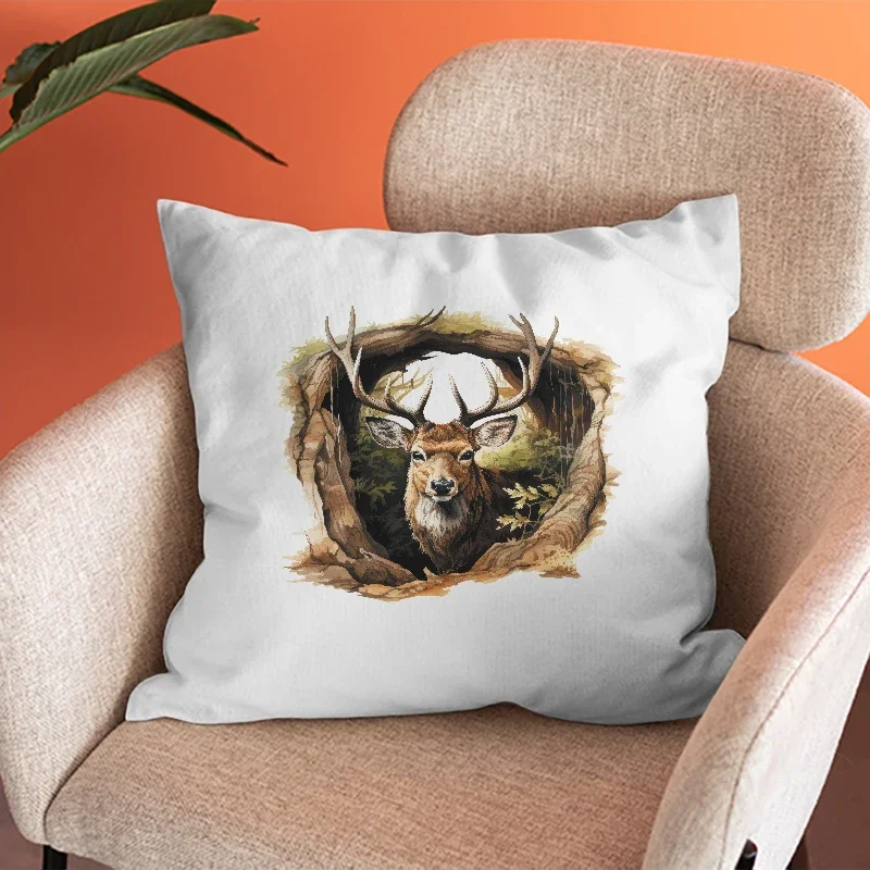 Animal wall design in the forest DTF Thermo Sticker Decals Heat Transfer On Clothes Iron On Patch For Hoodies Press Printing view 3