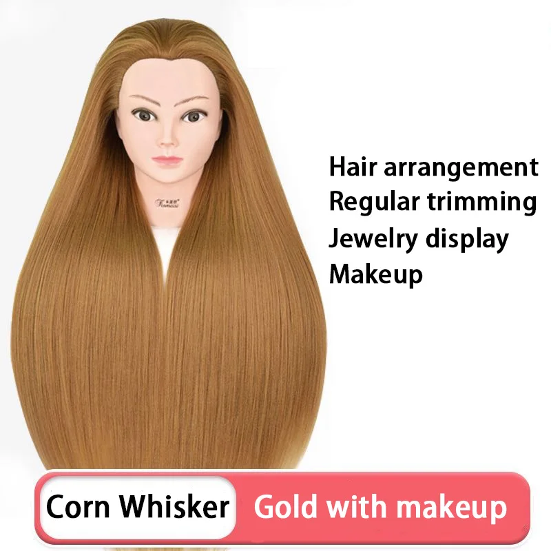 Corn Whisker Head Schimmel Practice Coil Hair Cutting Hair Vlechten Make-Up Leer Hoofd Model Hoofd Dummy Hoofd Pruik